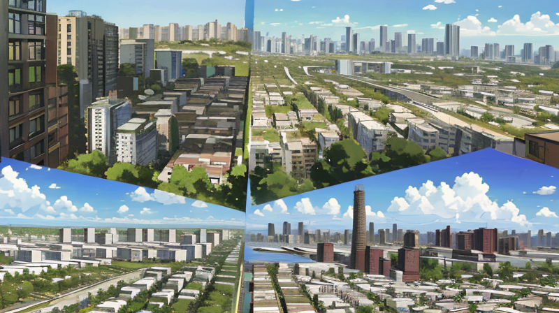 5つの地区と「ワイルドゾーン」による景観の変化