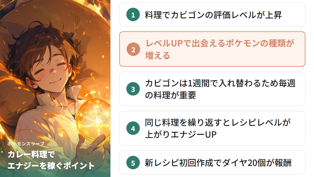 カレー・シチューを作るメリットとカビゴンのエナジーシステム