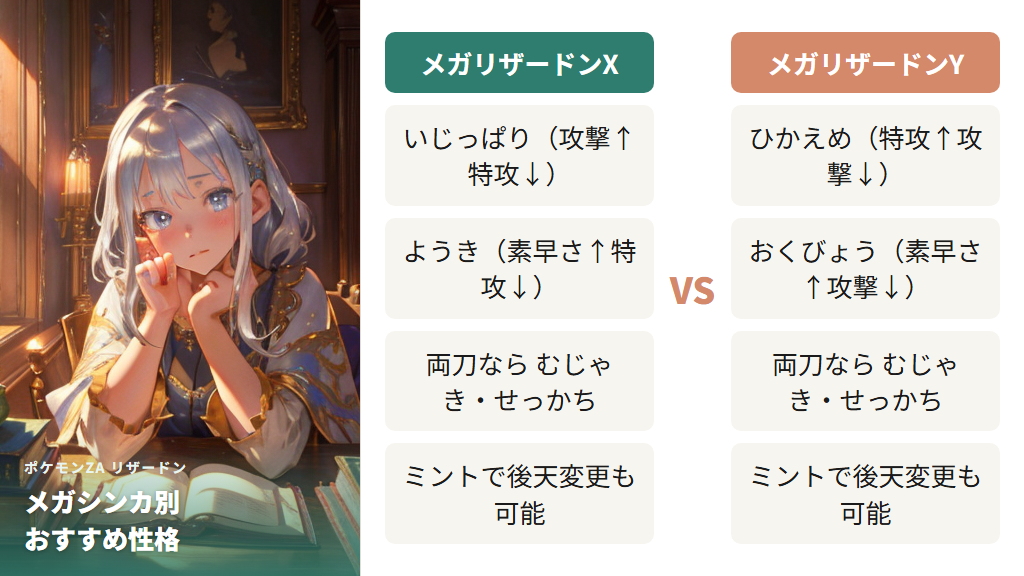 リザードンのおすすめ性格と基本技構成