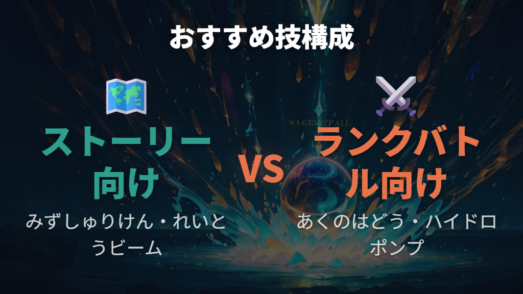 ストーリーとランクバトル向けのおすすめ技構成