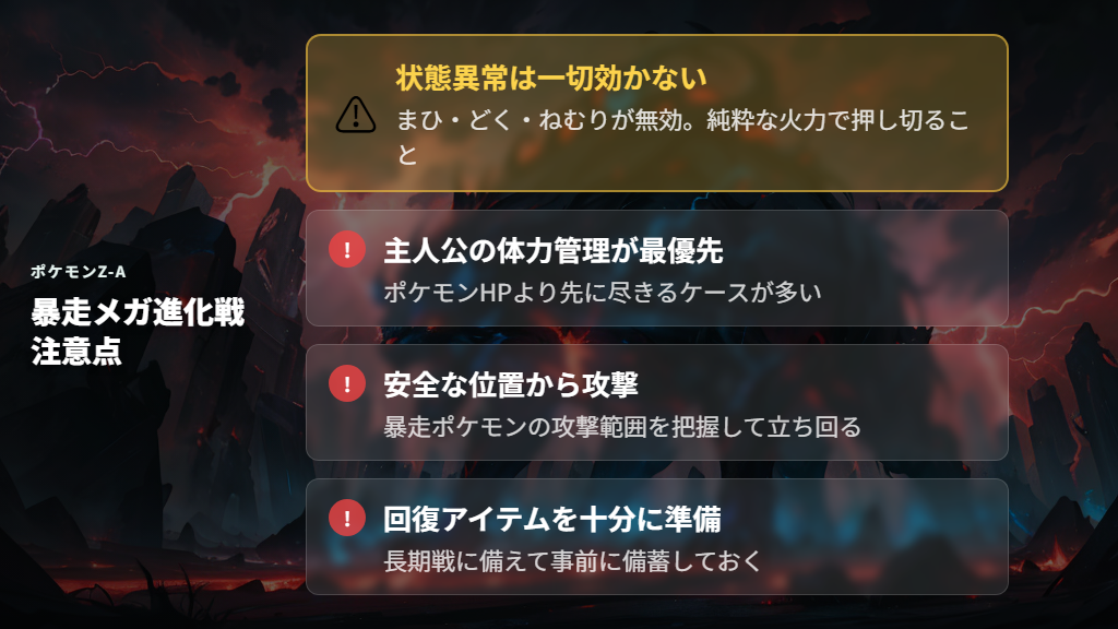 暴走メガ進化の攻略法と注意点