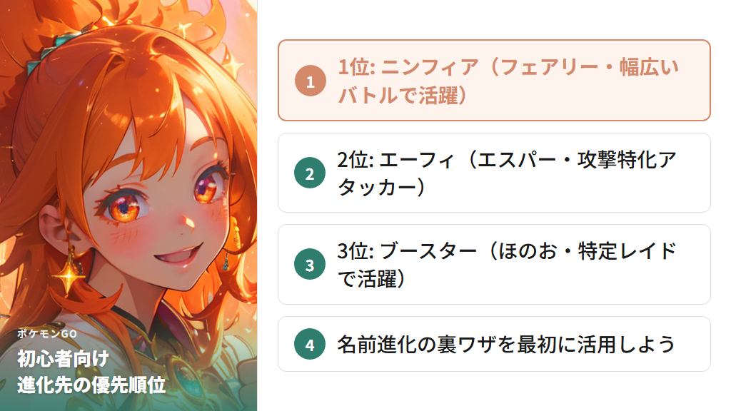 色違いイーブイの活用法と初心者向け進化先の優先順位