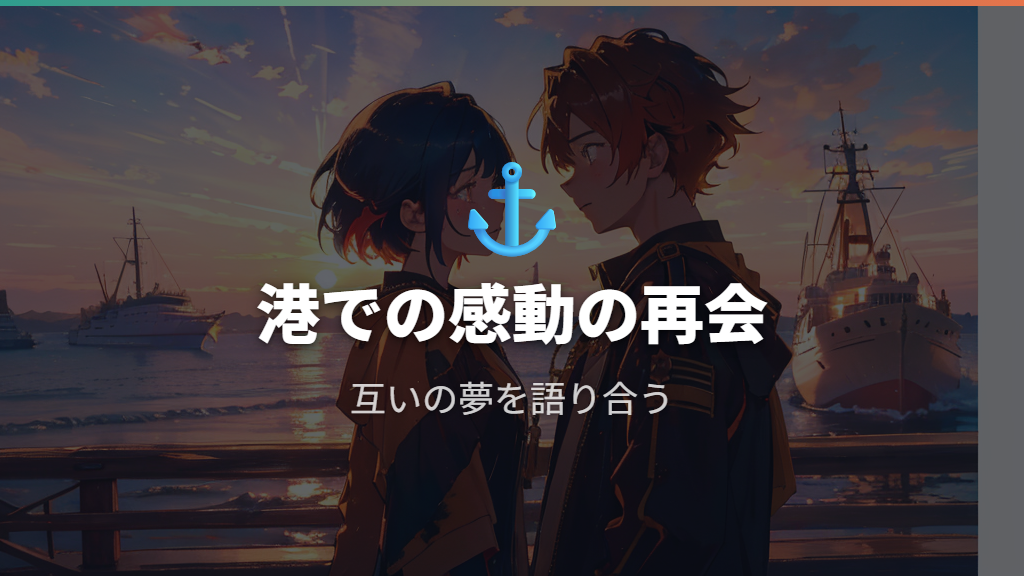 港でのサトシとの感動の再会シーン