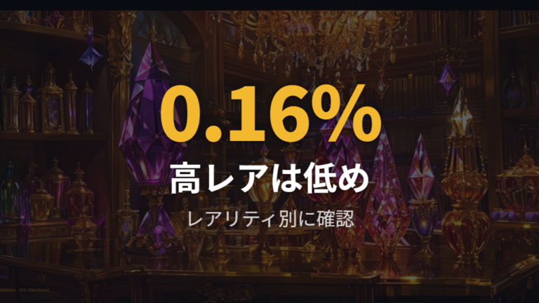 レアリティ別の排出率一覧で高レアの低さを見る