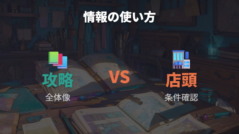 攻略サイトで見る配布状況は公式確認の補助にする