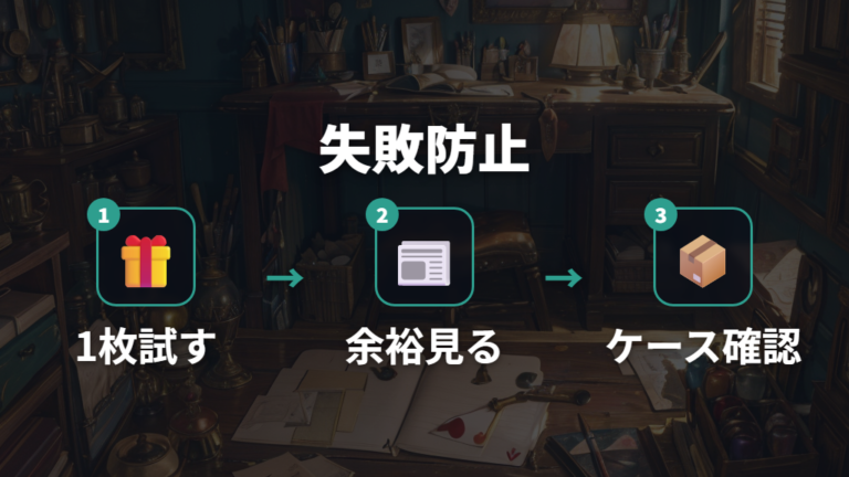 きつい組み合わせの避け方は実寸確認と少量テストが基本